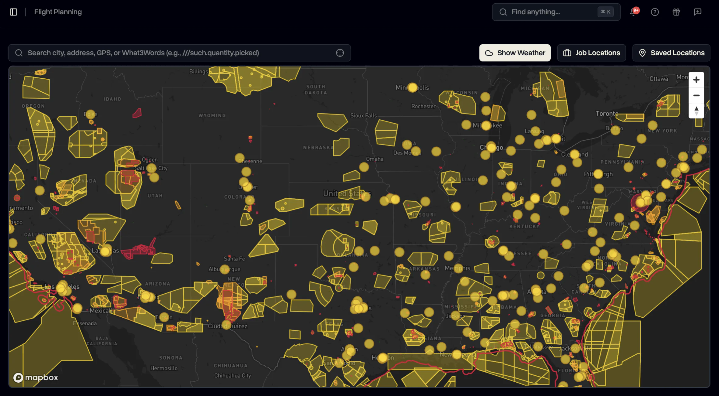 Flight planning with live airspace and weather in DroneBundle